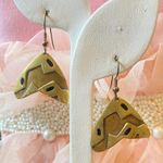 Vintage Taxco Mexico Brass Earrings Geometric Modernist Aztec Style Western Gold Photo 0