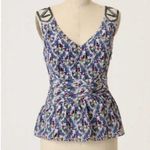 Anthropologie Edme & Esyllte Vittorio Epaulette Beaded Silk Blouse Size 0 Top Photo 0