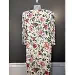 Vintage Atina By Karon Crosby Dress Womens 8 White Floral Lace Collar Midi Photo 5