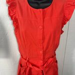 Skies Are Blue  Red Flutter Sleeve Romper Size Small EUC Photo 4