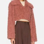Majorelle Teddy Jacket leandra faux fur Crop womens Brown (large) sherpa glam Photo 9