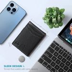  Wallet for Men Slim with 12 Slots Men's RFID Wallet Minimalist Front Pocket Money Clip Wallet with ID Window Gift Box Photo 4