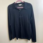 Boden Knitted Sparkle Shirt Black Metallic blouse & camisole Size 12 Photo 1