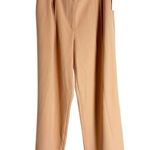 Nordstrom Wide Leg Pleated High Rise Dark Tan Trouser Dress Pants Size 12 Photo 0