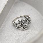Tropical Hawaiian Plumeria Ring Silver Photo 2