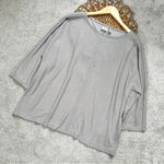 Chico's Chico’s Rib Jacquard Dolman Tee Textured Stripe 3/4 Sleeve Top Size 3 Photo 2