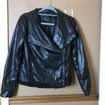 Bagatelle Faux leather Draped Zip Jacket Black Size Small Photo 1