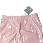 Missguided ‎ Glossy pink Patent Leather mini skirt 6 Barbie futuristic Photo 2