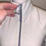 SO  white fleece 1/4 zip pullover sweatshirt comfy thumb holes Photo 3