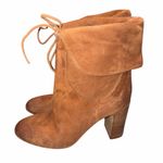 Free People NEW Brown Distressed Suede Mila Heel Boot size 39 Photo 4