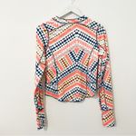 Free People  Aztec Print Henley Long Sleeve Top Medium M Photo 5