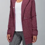 Lululemon Find Your Centre Wrap Hoodie Heathered Marled Rust Berry Size 2 Photo 0