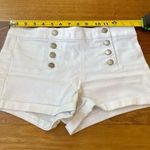 Almost Famous  White High Rise Shorts w Button Details, Cuffed Hems & Faux Pocket Photo 6