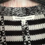 Endless Rose Black Open Front White Striped Fringe Cardigan Sweater Size M/L Photo 6