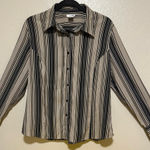 East 5th  Striped Collared Button Down Shirt | Blouse | Top Photo 0