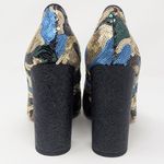 TIFFI Sequin Pointed Toe Block Heels Black Gold Blue Size 37 Photo 4