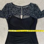 Betsy and Adam  Rhinestone Long Sleeve Cutout Sheath Dress Black 6‎ Photo 7