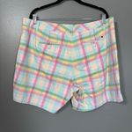 Crown & Ivy Pink & Blue Madras Plaid Preppy Shorts - 16W - Women's Plus Size Photo 6