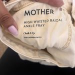 MOTHER Denim Mother High Waisted Rascal Ankle Fray In Chalk It Up Ivory Stretch Photo 7