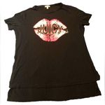 Juicy Couture  Embellished Lips High Low Relaxed Short Sleeve T-shirt Large Photo 0