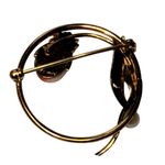 Vtg Gold Filled Wells Brooch High Fashion Costume Jewelry Floral Pin 1.25" Photo 3