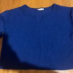 Lush Clothing Trendy Blue Long Sleeve Sweater Material Photo 0