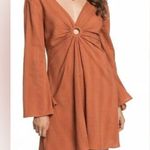 Roxy Nothing Compares Dress Keyhole Long Flare Sleeves Photo 0