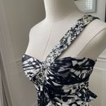 Deb Black White Satin Gown Animal Print Dress Satin Mob Wife 3 4 Photo 3