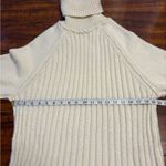 Altar'd State  Off White Oversized Fuzzy Turtleneck Ribbed Sweater Size Medium Photo 10