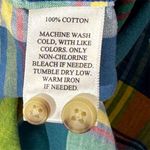 1901  Plaid Madras Button-Down Shirt M Colorful Check Western Style 100% Cotton Photo 6