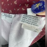 Vintage 1950s floral print Angelica apron / dress button strap home maker OS Red Photo 9