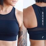 Zyia  Active All Star Zip Back Sports Bra Black- Size Medium Photo 2