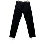 Levi's Levi’s Premium Wedgie High Rise Straight Leg Frayed Hem Black Jeans Women’s 28 Photo 2