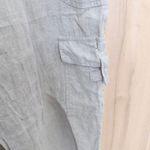 Flax  Womens Linen Cropped Cargo Pants Size M Beige Boho Minimalist Lagenlook Photo 4