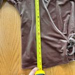 Madewell  Long Sleeve Wrap Shirt Velvet V-Neck Small Top Dressy Warm Ash Photo 6