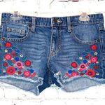 Gap πΊπΈ Sexy Boyfriend Short Short Denim with Flowers Photo 0