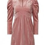 Rachel Parcell  Bridal Rose Velvet V Neck Mini Dress Sz 12. Photo 1