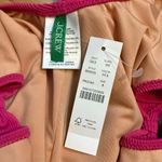 J.Crew Women 8 Pink Cut out Bow Ribbed Low Back One Piece Swim Suit Bathing Suit Photo 4