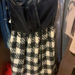 Aritzia Black and White Velvet and Wool Mini A-line Strapless Dress for Casual Night Out Photo 5