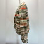 Chico's Chico’s Open Front Jacket Long Sleeve Ruched Trim Jewel Tone Cottagecore 1/M NEW Photo 4