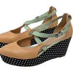 Anthropologie Pilcro and the Letterpress Polka Dot Wedge Heels Size 7M Photo 0