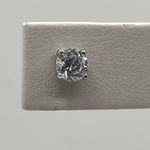 Sparkling CZ Stud Earrings Sterling Silver Classic Solitaire Prong Set Photo 2