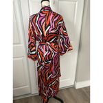 Diane Von Furstenberg  Target Disco‎ Zebra Pink Black Orange ROBE Size XS w Belt Photo 3