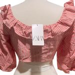 ZARA Women's Size Medium Striped Ruffles Crop Top Size L NWT Photo 6
