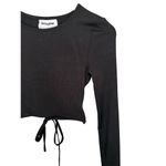 Boutique SIXTH JUNE Long Sleeve Open Back Ribbed Crop Top Women’s Size S Black NWT Photo 6