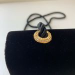 Valerie Stevens EUC Vintage women’s solid black soft velvet rope strap crossbody Photo 6