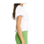 STAUD  Lucia Smocked Poplin Top Photo 2