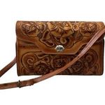 Handmade  Vintage Tan Leather Kisslock Shoulder Bag Photo 0