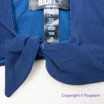 Beach Riot NEW Beach Riot Dallas Ribbed Bikini Top in navy blue, size S Photo 2