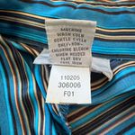 Old Navy Vintage ‘01  Blue & Brown Striped Collared Long Sleeve Button Down Shirt Photo 7